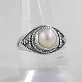 Fresh Water Pearl Gemstone 925 Sterling Silver Ring