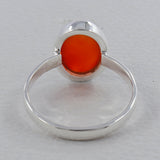 Natural Carnelian Silver Ring