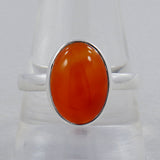 Natural Carnelian Silver Ring