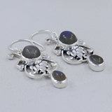 Dendritic Opal Silver Earrings