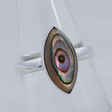 Abalone Shell Silver Ring