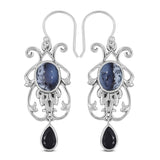 Dendritic Opal Silver Earrings