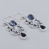 Dendritic Opal Silver Earrings