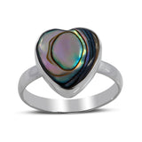 Abalone Shell Silver Ring