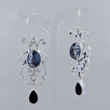 Dendritic Opal Silver Earrings