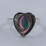 Abalone Shell Silver Ring