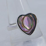 Abalone Shell Silver Ring