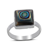 Abalone Shell Silver Ring