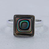 Abalone Shell Silver Ring