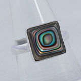 Abalone Shell Silver Ring