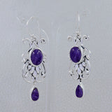 Dendritic Opal Silver Earrings