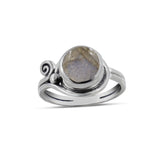 925 Silver Rainbow Moonstone Ring