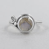 925 Silver Rainbow Moonstone Ring