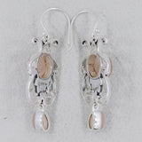 Dendritic Opal Silver Earrings