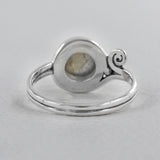 925 Silver Rainbow Moonstone Ring