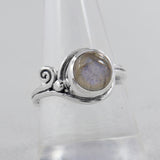 925 Silver Rainbow Moonstone Ring