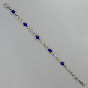 Natural Lapis Lazuli Silver Bracelets
