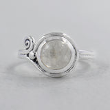 Rainbow Moonstone Silver Ring