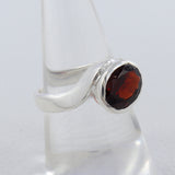 Natural Garnet Silver Rings