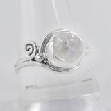 Rainbow Moonstone Silver Ring