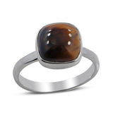 Tiger Eye Silver Ring