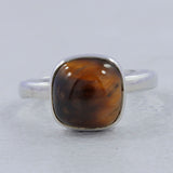 Tiger Eye Silver Ring