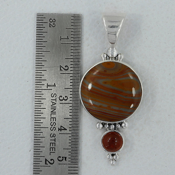 925 Silver Orange Onyx Pendants
