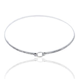 Textured or Plain 925 Sterling Silver Cuff Collar Necklace