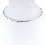 Textured or Plain 925 Sterling Silver Cuff Collar Necklace