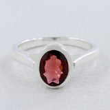 Natural Ruby Silver Rings