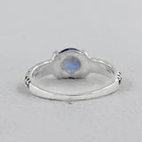 925 Silver Rainbow Moonstone Ring