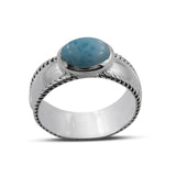 925 Starling Silver Larimar Ring