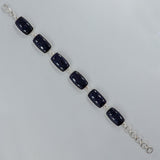 Blue Sunstone Solid Sterling Silver Bracelets