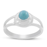 Blue Larimar Silver Rings