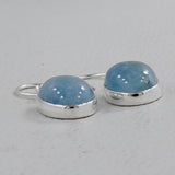 Aquamarine Silver Earrings