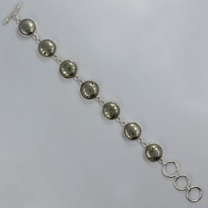 925 Sterling Silver Golden Pyrite Bracelets