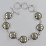 Golden Pyrite Sterling Silver Bracelets Jewelry