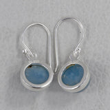 Aquamarine Silver Earrings