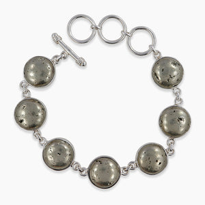 925 Sterling Silver Golden Pyrite Bracelets