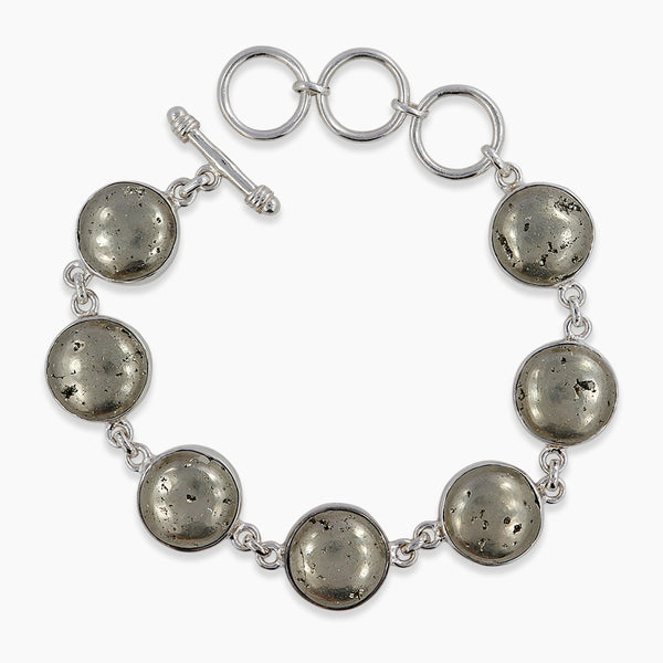 925 Sterling Silver Golden Pyrite Bracelets