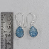 Aquamarine Silver Earrings