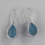 Aquamarine Silver Earrings