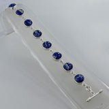 Sodalite Gemstone Sterling Silver Plain Bracelets Jewelry