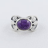 Charoite Silver Ring