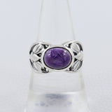 Charoite Silver Ring