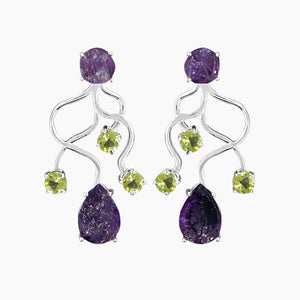 Amethyst Silver Earrings
