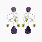 Amethyst Silver Earrings