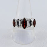 Garnet  Silver Rings