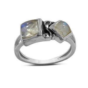 Flashy Moonstone Silver Ring