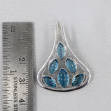 Blue Topaz Silver Pendant